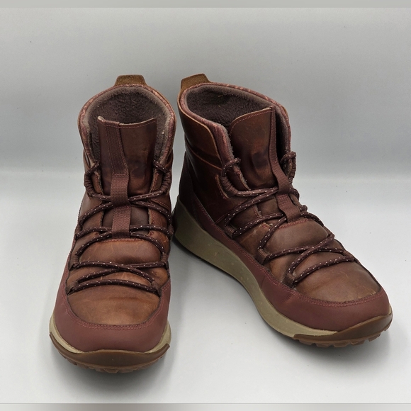 Chaco Borealis Peak Waterproof Leather Boots Mahogany Women's Size 8.5 JCH107460 - Picture 7 of 11